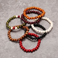 Ab5 Erkek Kadınlar Için El Yapımı Vintage Buddha Ahşap Boncuk Bileklik - Trend Takı (Yurt Dışından)