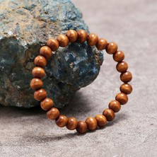 Ab5 Erkek Kadınlar Için El Yapımı Vintage Buddha Ahşap Boncuk Bileklik - Trend Takı (Yurt Dışından)