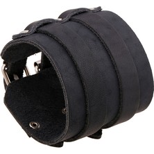 28CM Tarzı NO.82436 Beden Zorcvens El Yapımı Hakiki Deri Bileklikler Moda Kahverengi Punk Geniş Kolluk Bilezikler ve Bilezik Kadın Erkek Takı Için (Yurt Dışından)