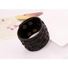28CM Tarzı NO.82436 Beden Zorcvens El Yapımı Hakiki Deri Bileklikler Moda Kahverengi Punk Geniş Kolluk Bilezikler ve Bilezik Kadın Erkek Takı Için (Yurt Dışından)