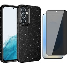 Vendas Samsung Galaxy S24 Fe Kılıf Kamera Korumalı Simli Lüks Koton Kapak