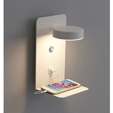 Telefon,kitap Tutucu,okuma Lambası,yatak Başı Aplik,usb Sarj Girişli 3000K