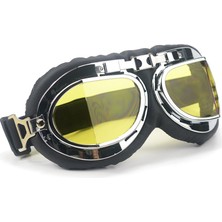 Xifu Shop C Sarı Stil Yeni Evrensel Vintage Pilot Motosiklet Gözlüğü Kask Açık Yarım Motokros Gözlüğü Harley Motorları  (Yurt Dışından)