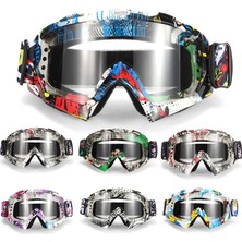 Xifu Shop C A010 Renkli Lens  Motokros Gözlüğü Bisiklet Mx Off-Road Snowboard  Oculos Gafas  Motosiklet Kask Gözlüğü Şeffaf (Yurt Dışından)