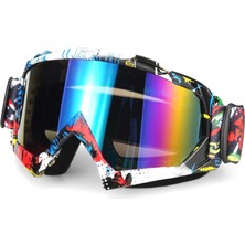 Xifu Shop C A010 Renkli Lens  Motokros Gözlüğü Bisiklet Mx Off-Road Snowboard  Oculos Gafas  Motosiklet Kask Gözlüğü Şeffaf (Yurt Dışından)