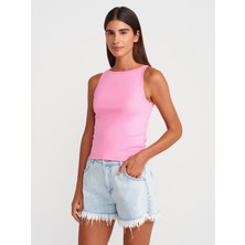 21048 Halter Yaka Top-Pembe
