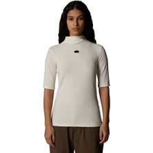 The North Face W S/s Mock Neck Slim Tee Kadın Outdoor Tişörtü NF0A89C3QLI1 Beyaz
