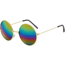 Xifu Shop C A1  Retro Vintage  Yuvarlak Metal Şeffaf  Moda  Sürücü Leri Tasarımcı Daire Çerçeve Gözlüğü (Yurt Dışından)
