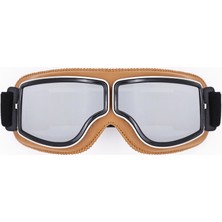 Xifu Shop C No.9 Deri  Vintage Motosiklet Gözlüğü Retro Jet Kasklı  Motosiklet Aksesuarları (Yurt Dışından)