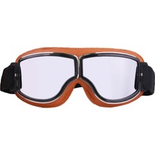 Xifu Shop C No.9 Deri  Vintage Motosiklet Gözlüğü Retro Jet Kasklı  Motosiklet Aksesuarları (Yurt Dışından)