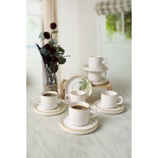Keramika Bronze Palmiye Stackable Çay Takımı 12 Parça 6 Kişilik 22902-03