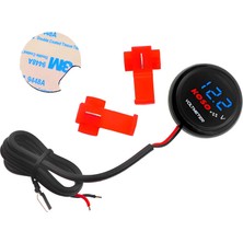 Xifu Shop C Kırmızı LED   Motosiklet Voltaj Ölçer Dijital LED Dcv Mini Voltmetre  Yamaha Xmax Nmax Y15 Zr  (Yurt Dışından)
