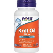 Now  Krill Oil 1000 mg 60 Softgels 500 mg Per Softgel VR56