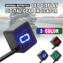 Xifu Shop C Kırmızı Stil Nordson 6 Hızlı Motosiklet Dijital Vites  LED Ekran Vites Kolu Mıknatıs Honda Yamaha Suzuki  (Yurt Dışından)