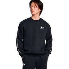 Under Armour Ua Icon Fleece Crew Taping Erkek Günlük Sweatshirts 1389357-001 Siyah