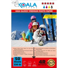 Koala Papers Epson 112 L15180 Evertday Premium Parlak 10X15CM Fotoğraf Kağıdı 230 Gr. 50 Adet