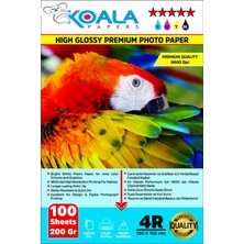 Koala Papers Epson 103 L3101 Evertday Premium Parlak 10X15CM Fotoğraf Kağıdı 200 Gr. 100 Adet