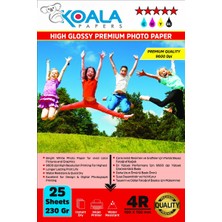 Koala Papers Epson 103 L3101 Evertday Premium Parlak 10X15CM Fotoğraf Kağıdı 230 Gr. 25 Adet