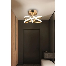 Vino Riserva Model Gold Kaplama Metal Salon Mutfak Oturma Yatak Odası Modern LED Plafonyer Avize
