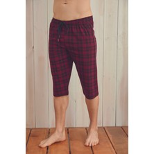 Erkek Ekose Ince Tek Alt Penye Pamuk Kapri