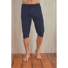 Erkek Ekose Ince Tek Alt Penye Pamuk Kapri