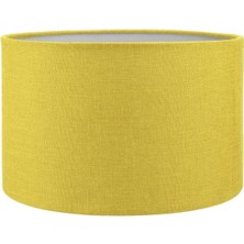 Sarı Lambader Başlığı Kumaş Silindir Çap 30 cm AB860