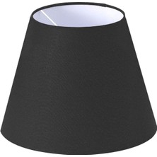 Siyah Lambader Başlığı Çap 35 cm Konik Kumaş AB862