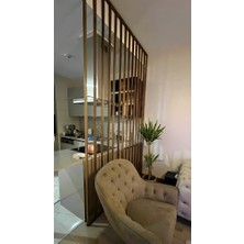 200CM x 250CM Ahşap Çıtalı Paravan Oda Ayırıcı Seperatör Duvar Dekor 200CM x 250CM