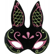 Siyah Süet Kaplama Tavşan Maskesi