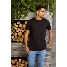 Bisiklet Yaka Kısakol T-Shirt %100 Pamuk