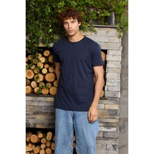 Bisiklet Yaka Kısakol T-Shirt %100 Pamuk