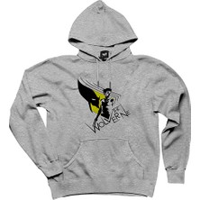 Wolverine Body Gri Kapşonlu Sweatshirt Hoodie