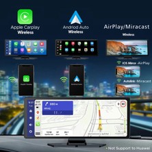 Carplay Android Uyumlu 10.2 Inç Büyük Ekran Tak Çalıştır 4K Ön/arka Çift Kameralı Araç Ekranı