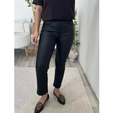 Siyah Mum Kaplama Zr Kapalı Paça Jean Pantolon