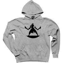 God Of War Kratos 2 Gri Kapşonlu Sweatshirt Hoodie
