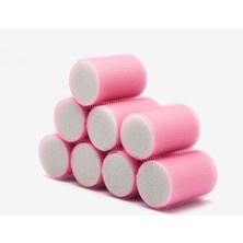 Croc 1207 Cırtlı Sünger Bigudi 8'li Çap 4 cm Pembe
