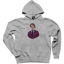 Young Royals College Student Wilhelm Gri Kapşonlu Sweatshirt Hoodie