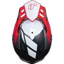 J34 Pro Outerspace Mat Titanium- Beyaz-Kırmızı Cross Kask