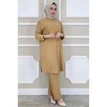 Pys Giyim Kadın Kombinli Taş Detaylı Tesettür Takım