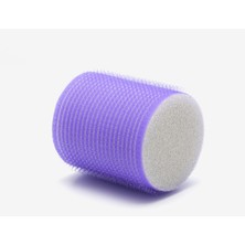 Croc 1203 Mor Cırtlı Sünger Bigudi 6'li Çap 5 cm +10'lu Plastik Saç Pensi