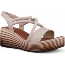 Kadın Günlük Sandalet - Bej, Tekstil