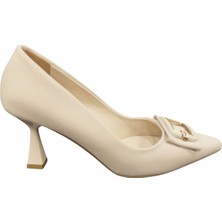 Ventes 22211920Z Sivri Burun 7 cm Kadeh Topuk Kadın Şık Topuklu Nubuk Ayakkabı