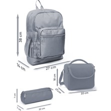 Coral High Kids Yeşil Kahverengi High Craft Desenli 3’lü Okul Çanta Seti SET0123776