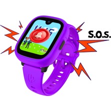 Wiky Watch 5 Plus Akıllı Çocuk Saati - Görüntülü Arama, Gps, Sos, Sağlık Takibi, Güvenli Alan Mor