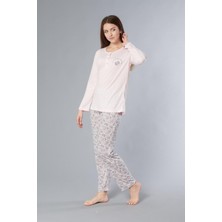 UZUN KOL MEVSİMLİK PİJAMA TAKIMI VİSKON ALPERİ 790-63