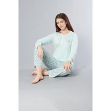 Alperi Uzun Kol Mevsimlik Pijama Takımı Viskon Alperi 790-63