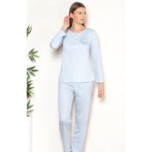 MEVSİMLİK UZUN KOL PİJAMA TAKIM VİSKON ALPERİ 790-27