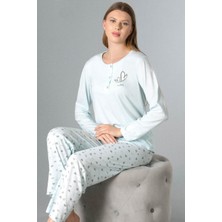MEVSİMLİK UZUN KOL PİJAMA TAKIM VİSKON ALPERİ 790-54