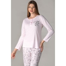 Alperi Mevsimlik Uzun Kol Pijama Takım Viskon Alperi 790-28