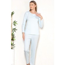 Mevsimlik Uzun Kol Pijama Takım Viskon Alperi 790-27